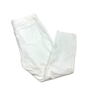 Old Navy Womens Sz 22 White‎ Extra High Rise Rockstar Skinny Raw Hem Slit Jeans